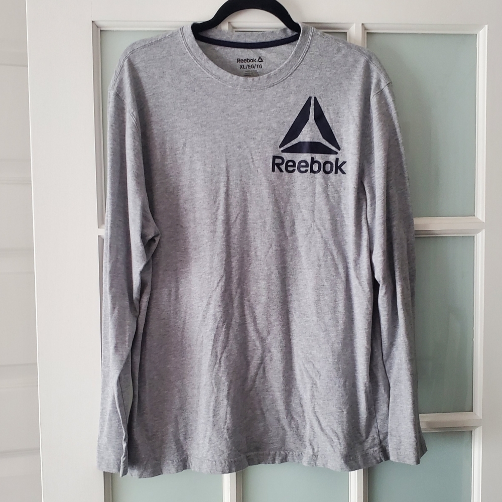 Reebok Gray Long Sleeve Shirt With Emblem